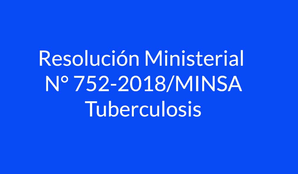 resolucion ministerial minsa AgoTB 2018